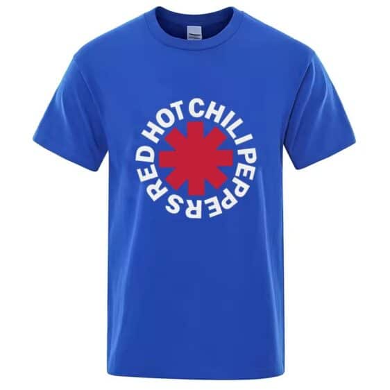 Iconic Band Red Hot Chili Peppers Logo Blue Unisex T-Shirt