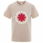 Minimalist Beige Red Hot Chili Peppers Logo Unisex T-Shirt