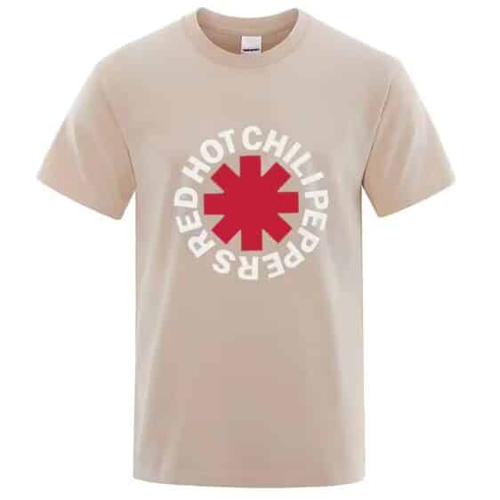 Minimalist Beige Red Hot Chili Peppers Logo Unisex T-Shirt