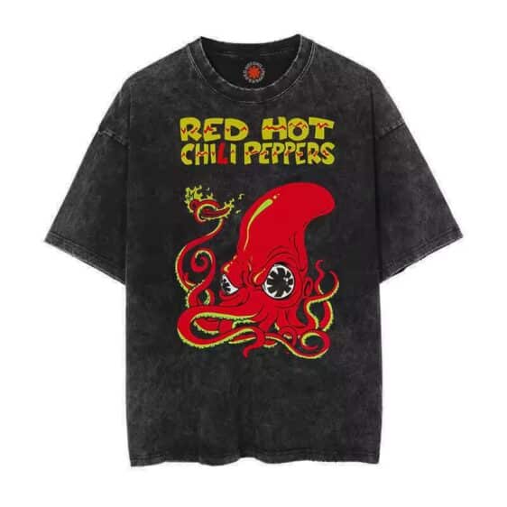 Octopus Rock Red Hot Chili Peppers Acid Wash Unisex T-Shirt