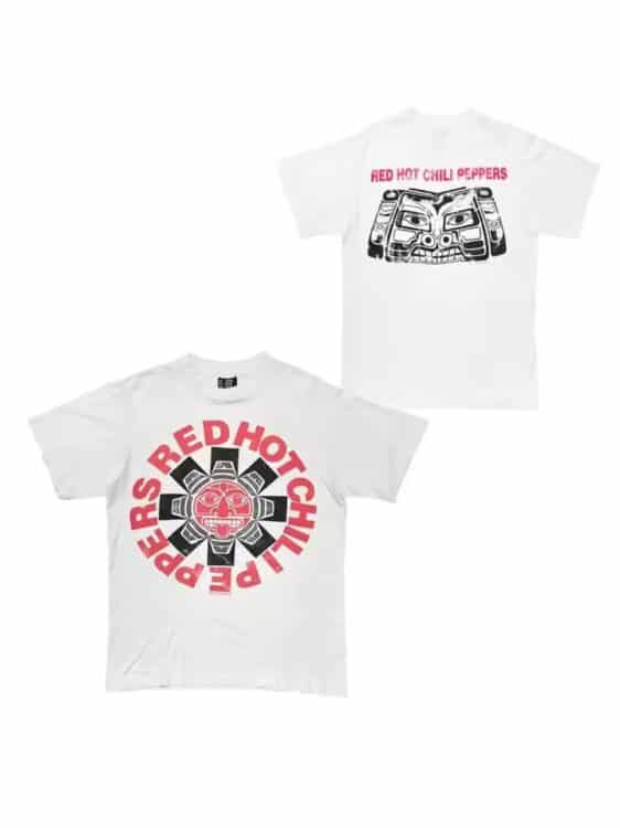 Red Hot Chili Peppers Abstract Tribal Logo White T-Shirt