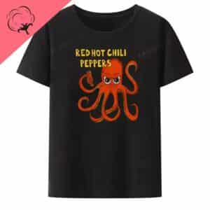 Red Hot Chili Peppers Angry Octopus Black Unisex T-Shirt