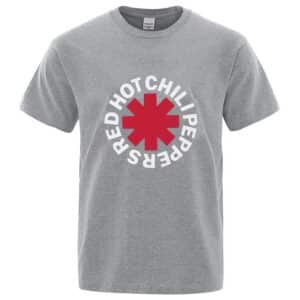 Red Hot Chili Peppers Band Classic Logo Grey Unisex T-Shirt