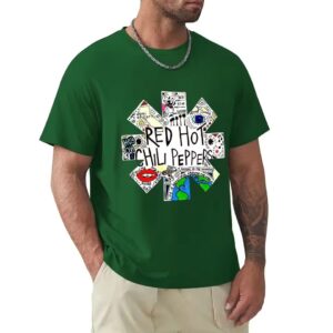 Red Hot Chili Peppers Band Doodle Logo Green Men's T-Shirt