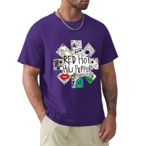 Red Hot Chili Peppers Band Logo Purple Graphic Men's T-Shirt