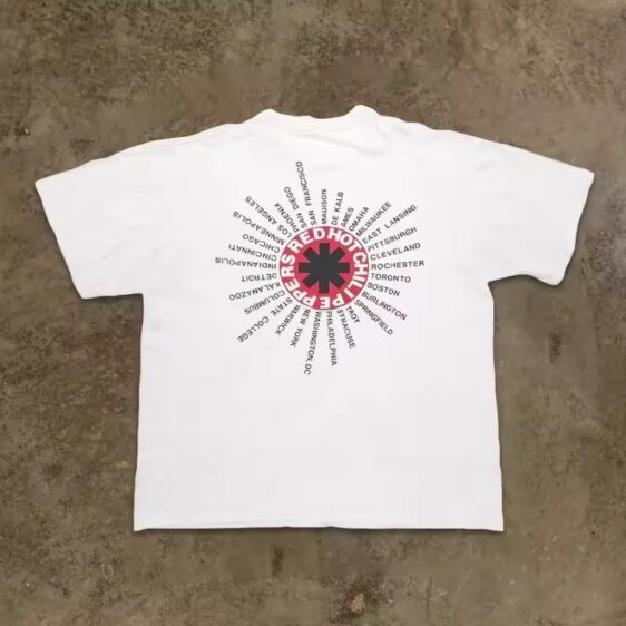 Red Hot Chili Peppers Cities Tour Graphic White T-Shirt