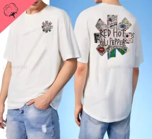 Red Hot Chili Peppers Hand-Drawn Doodle White Men's T-Shirt