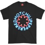 Red Hot Chili Peppers Neon Logo Glow Black Unisex T-Shirt