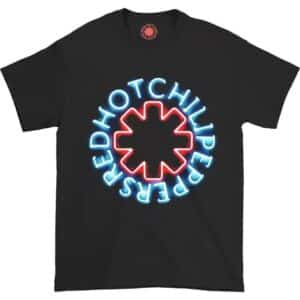 Red Hot Chili Peppers Neon Logo Glow Black Unisex T-Shirt