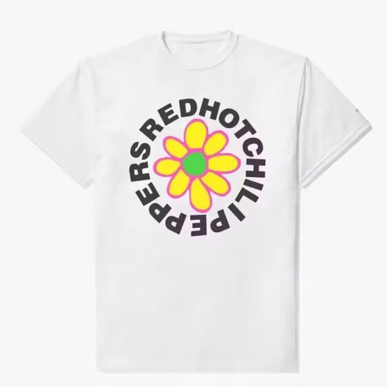 Red Hot Chili Peppers White Floral Logo Unisex T-Shirt