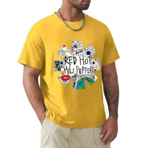 Yellow Red Hot Chili Peppers Band Icon Graphic Men's T-Shirt