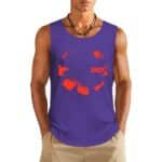 Purple Red Hot Chili Peppers Distressed Logo Men's Tank Top