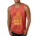 Red Hot Chili Peppers HOT HOT Typography Red Men's Tank Top
