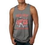 Red Hot Silly Peppers Band Cartoon Dark Gray Men's Tank Top