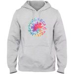 Rainbow Tie-Dye Red Hot Chili Peppers Logo Gray Hoodie